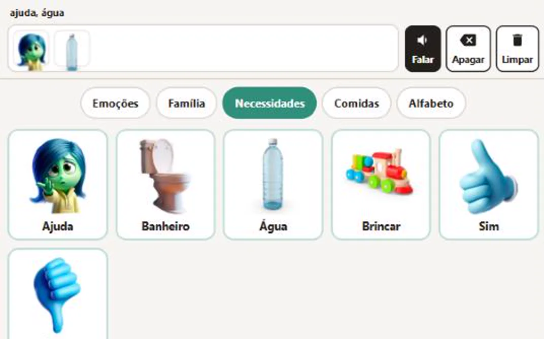 A prancha no computador, no grupo das necessidades